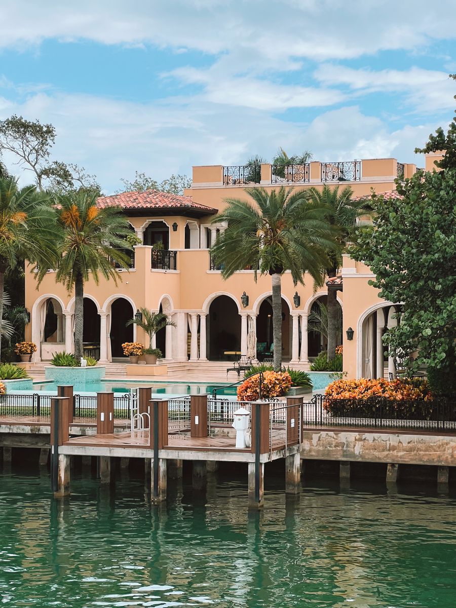 Waterfront villa with swimming pool