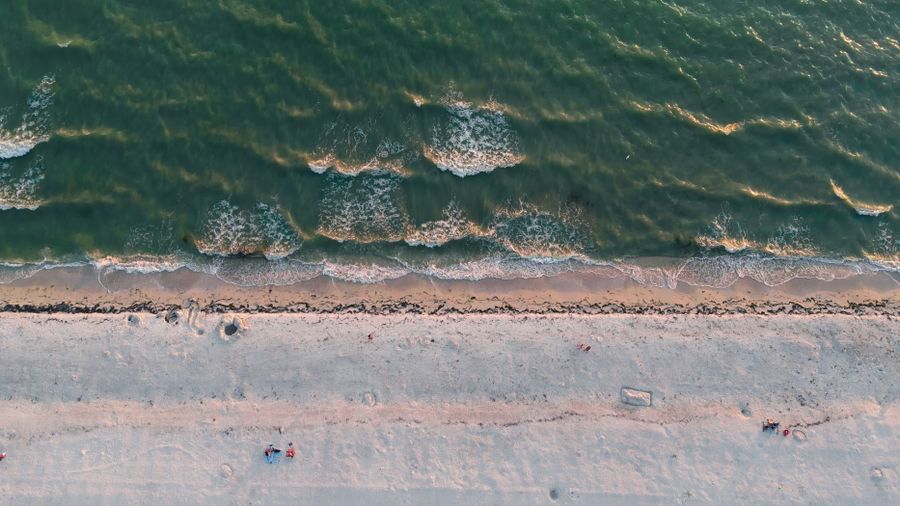 Aerial drone view of the coast